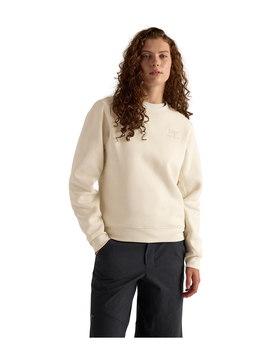 Emblem Fleece Crew Womens - Sea Salt