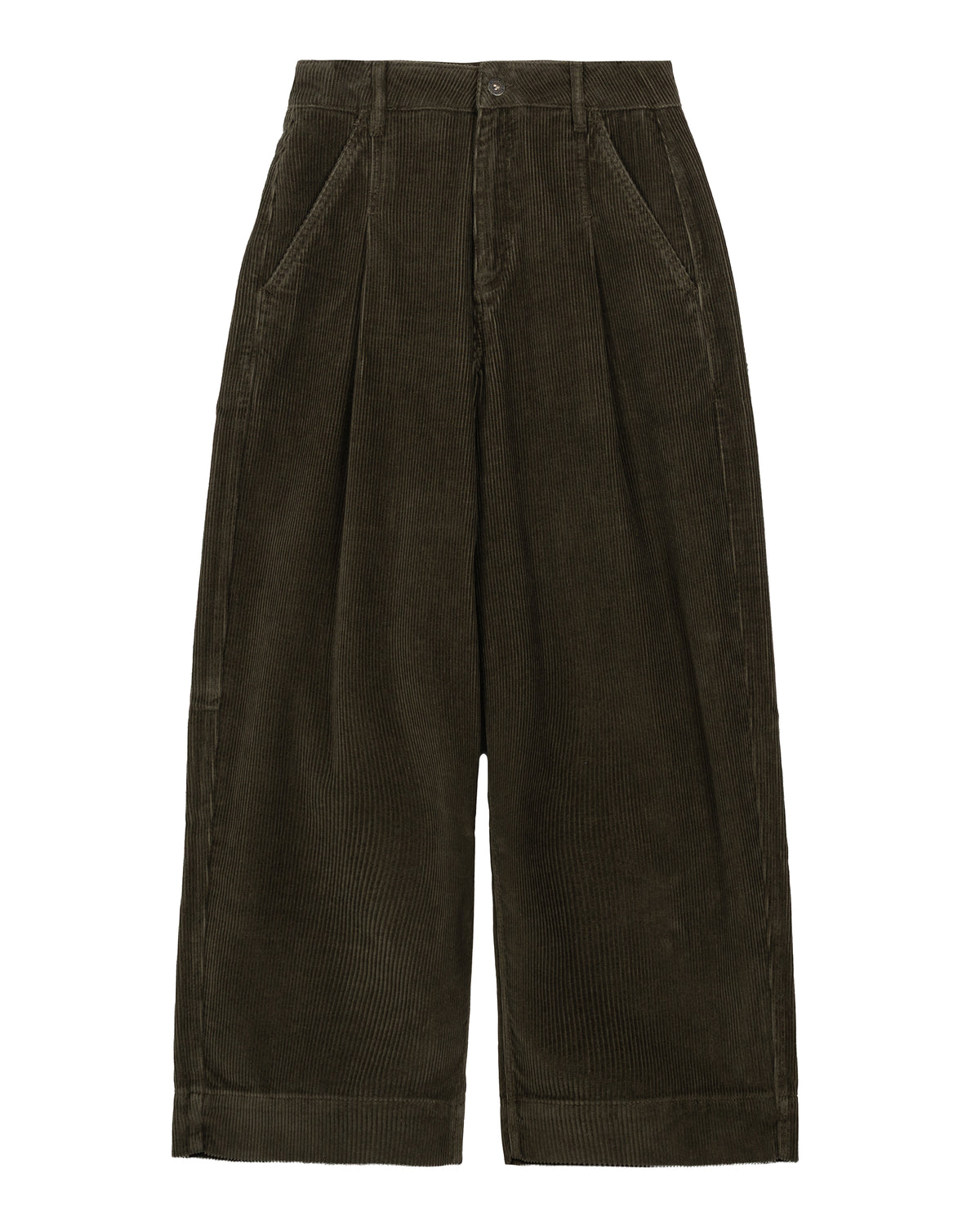 Studio Cord Trouser Womens - Timber Green
