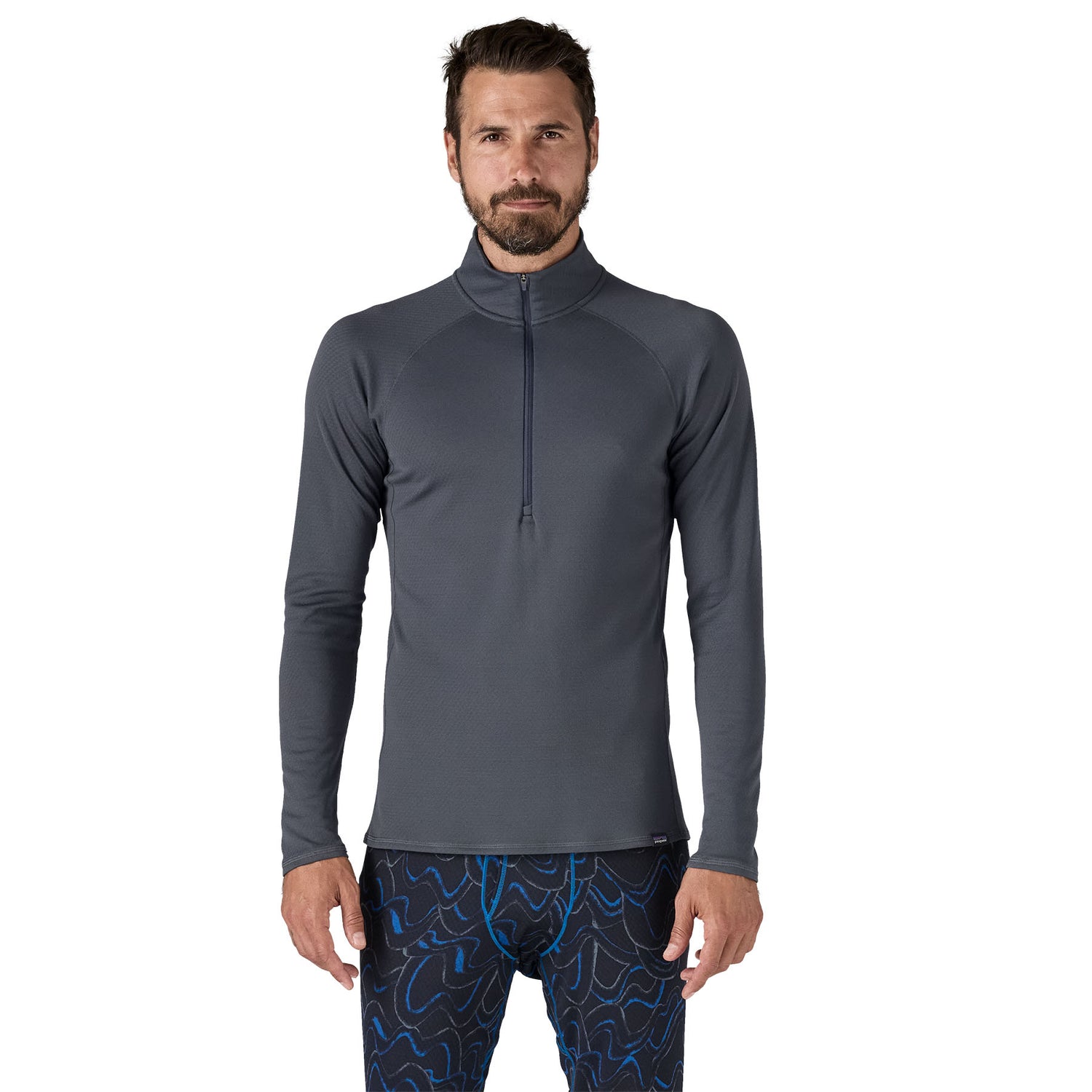 Capilene Midweight Zip Neck Mens - Smolder Blue