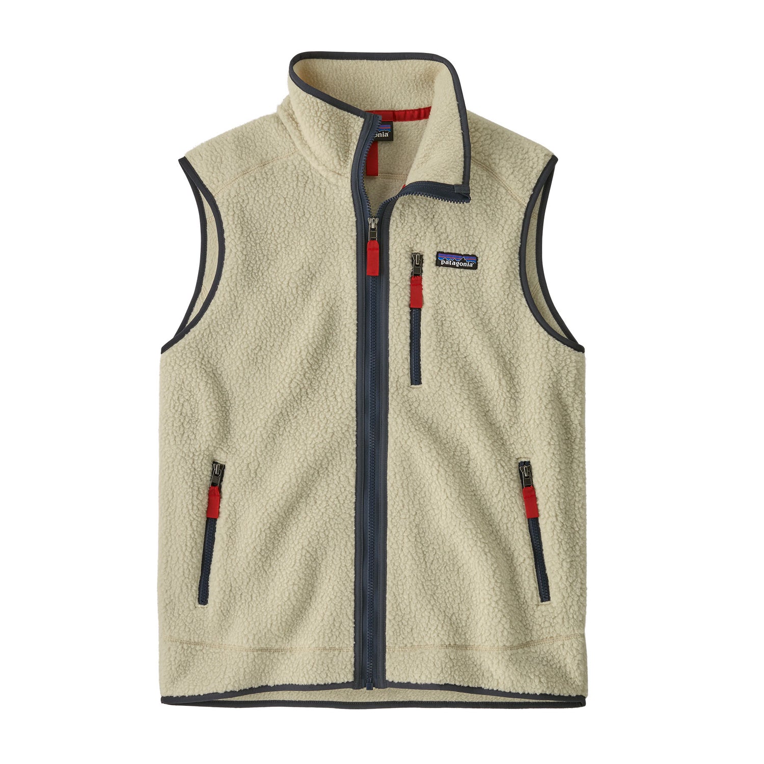 Patagonia - Mens Retro Pile Vest - Pelican With Smolder-Blue - 22821 PNSM