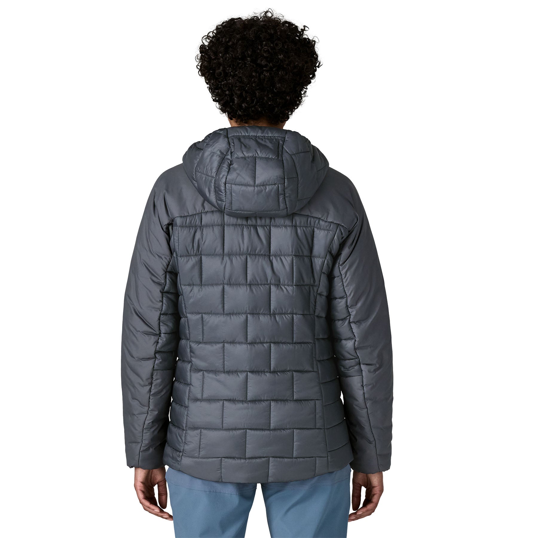 Hi-Loft Nano Puff Hoody Womens - Smolder Blue