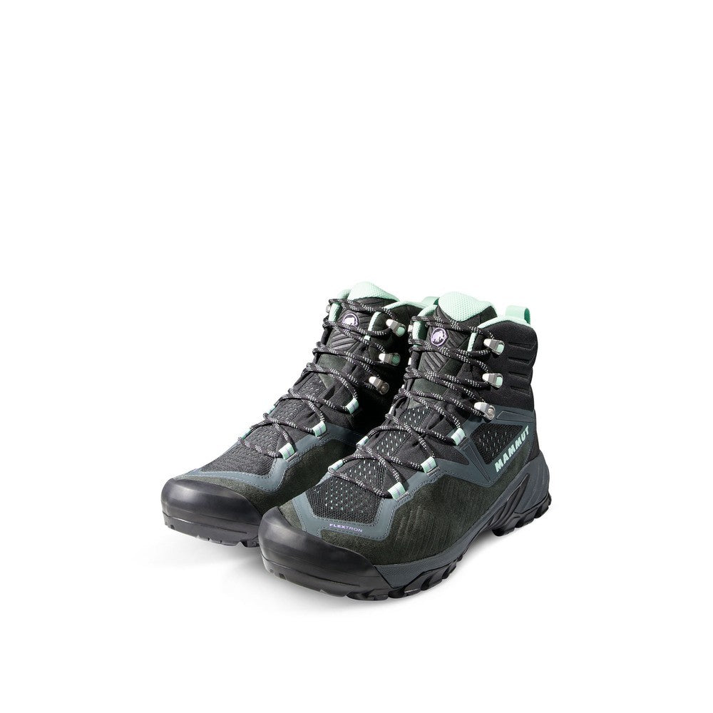 The Epicentre | Mammut Sapuen High GTX Womens in Dark Steel-Neo Mint
