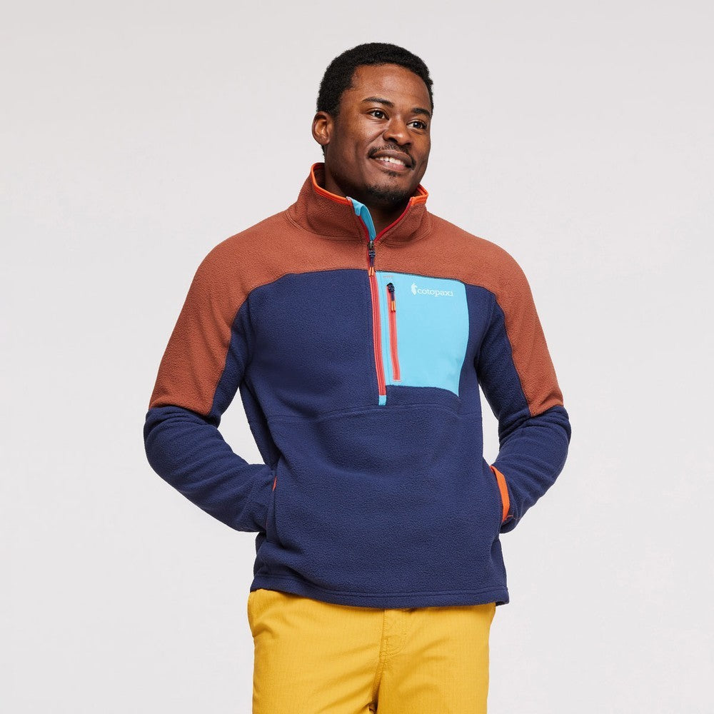 Mens fleece pullover with pockets sale