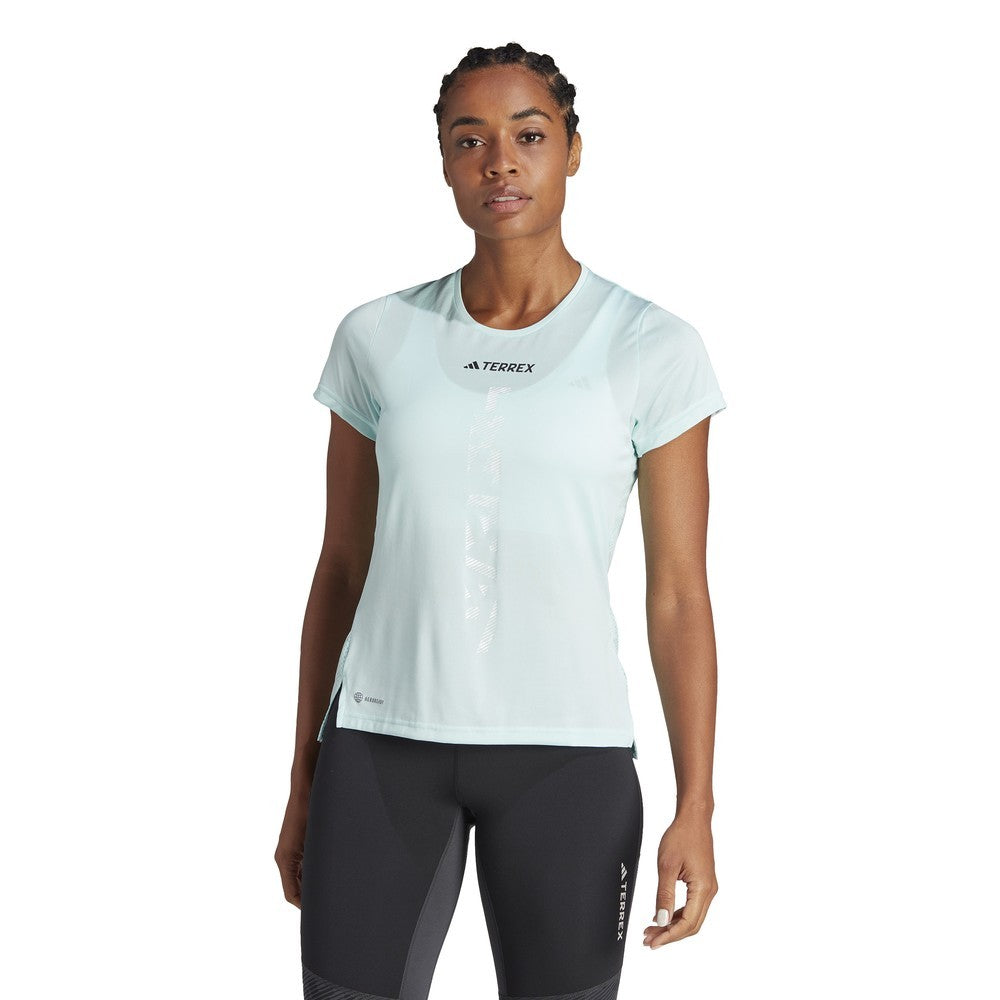 Agravic Trail Running T-Shirt Womens - Semi Flash Aqua