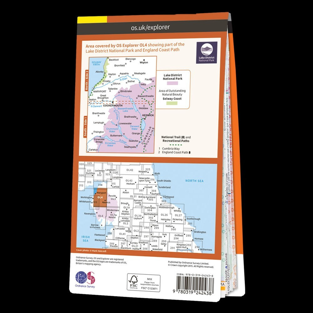 OL4 Explorer Map 2021: The English Lakes North Western Area