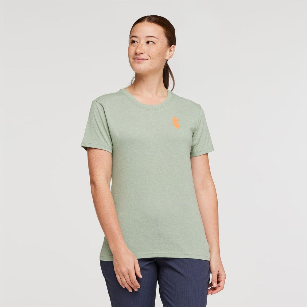 Happy Day Organic T-Shirt Womens - Silver Leaf