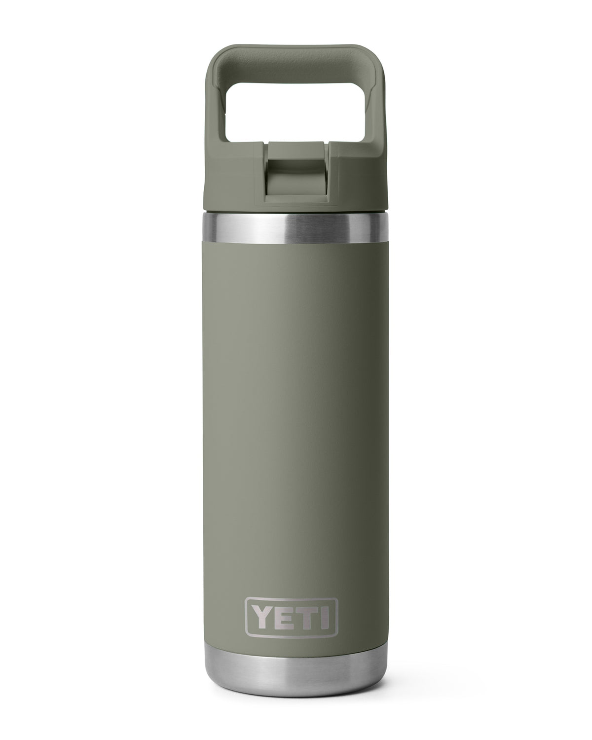 Rambler 18oz Colour Straw Bottle - Pampa Green