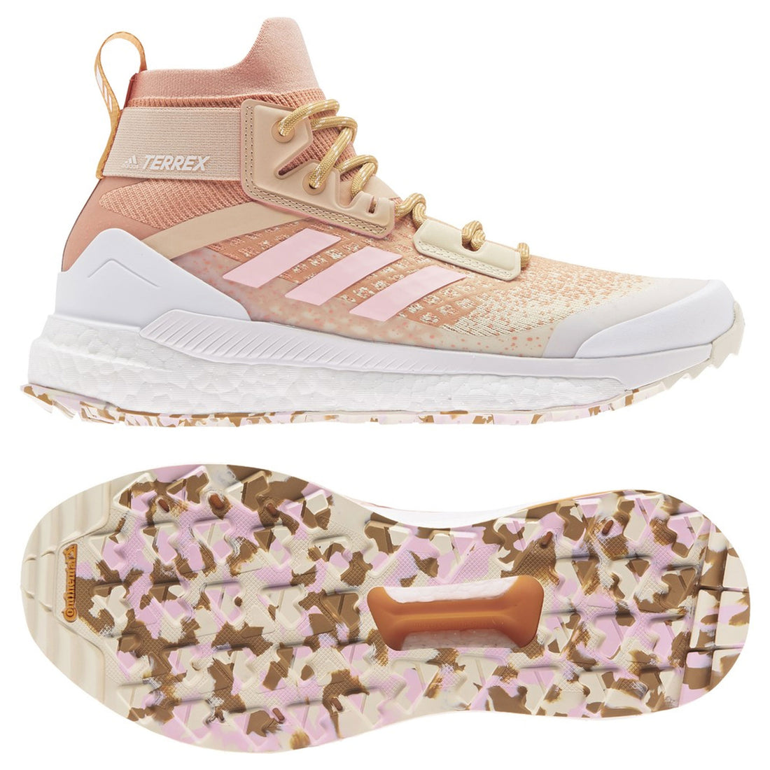 Terrex Free Hiker Primeblue Shoes Womens - Amblus/Cloud Pink/Wonder White