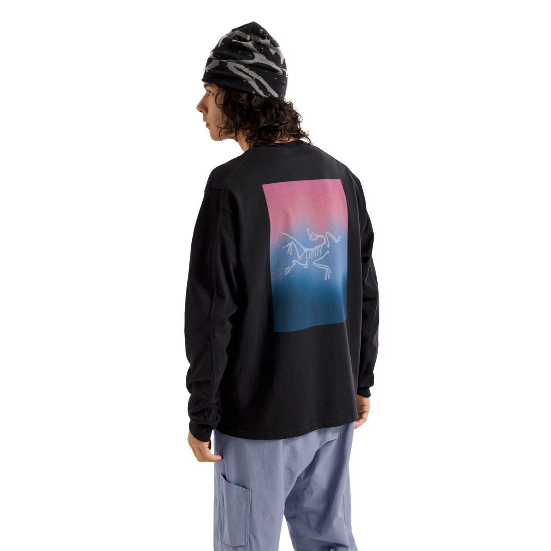 Kragg  Cotton Heavy Weight Long Sleeve Tee  - Black/Multi