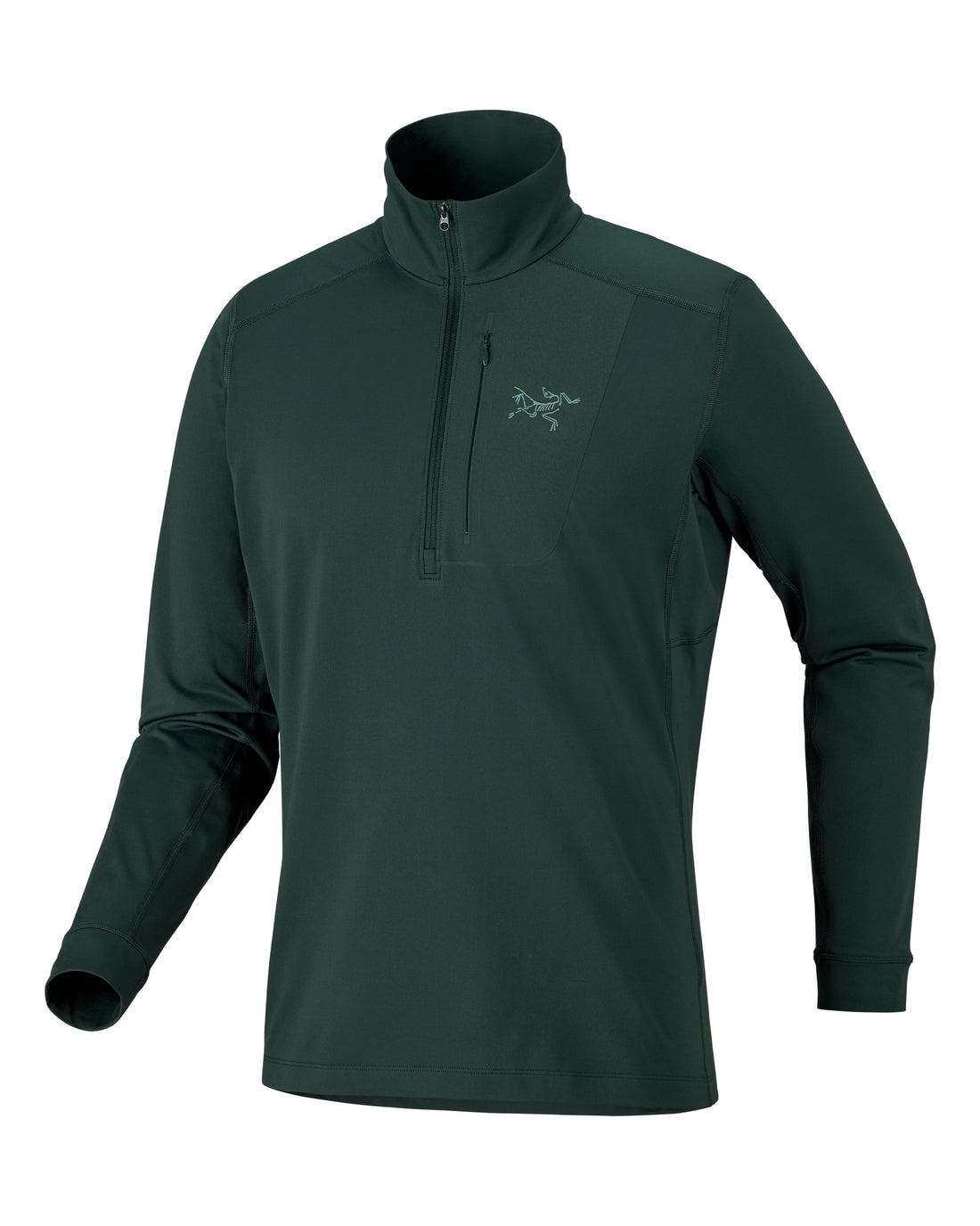 Rho LT Zip Neck Mens - Dark Jade