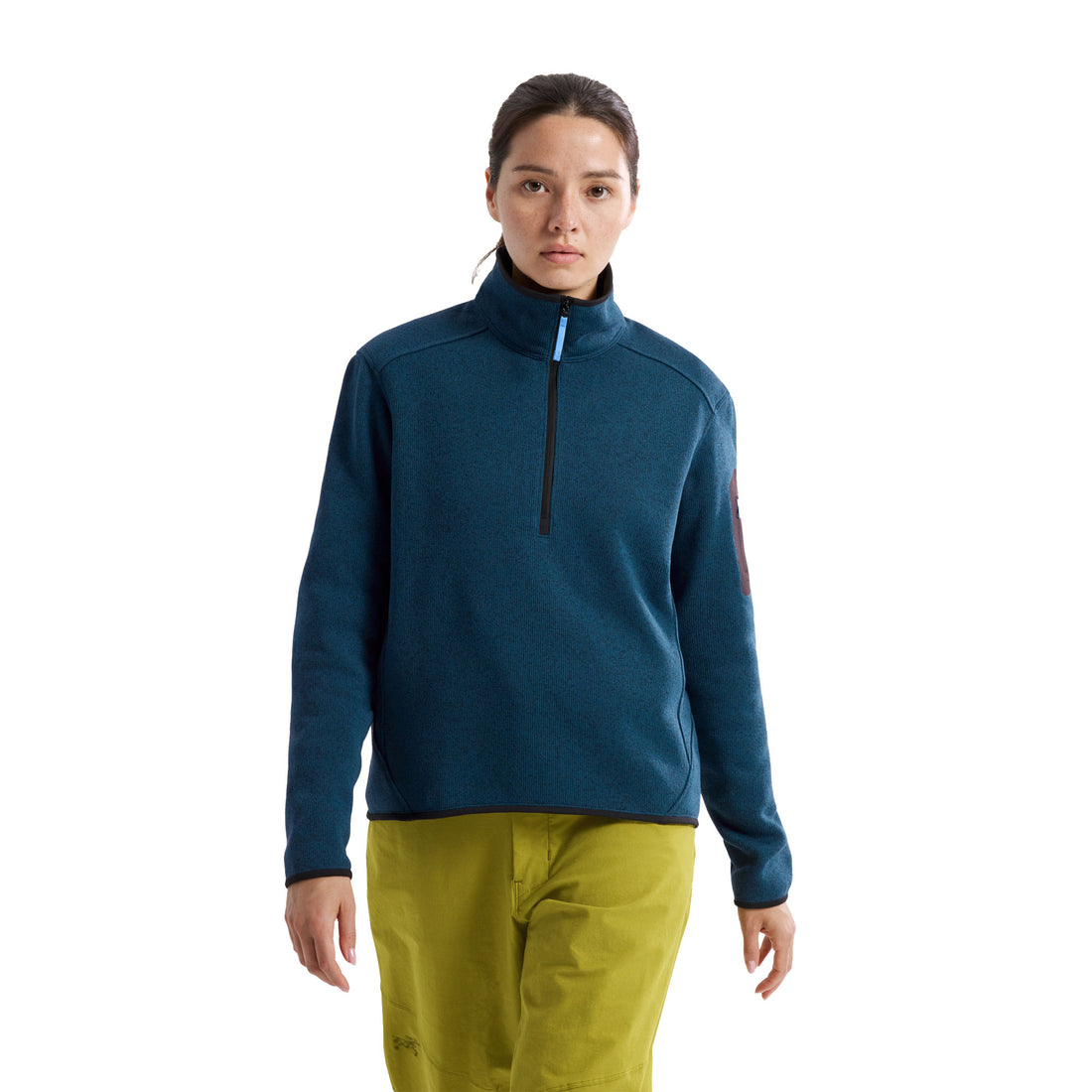 Covert Zip Neck Womens - Midnight Frost Heather