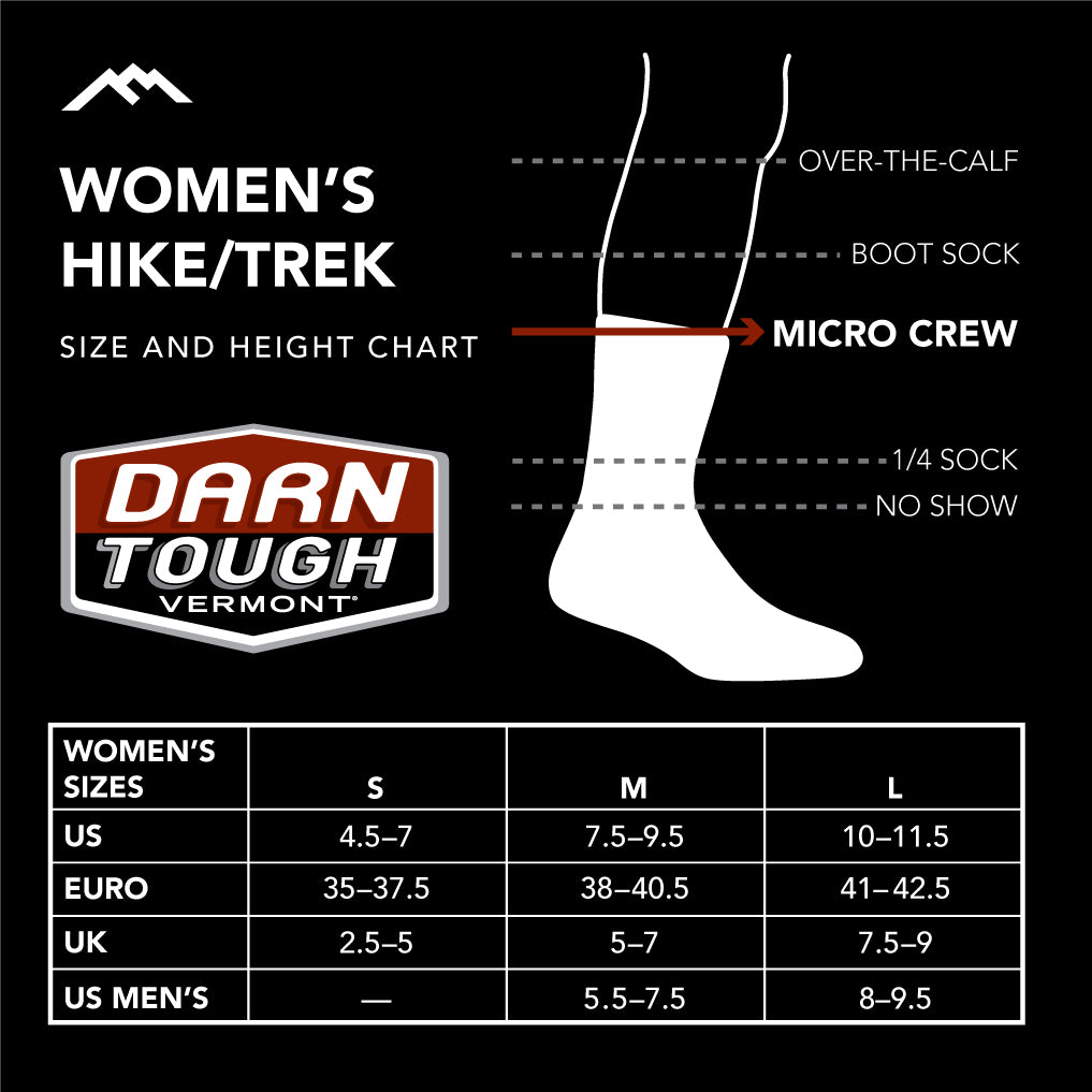 Bear Town Micro Crew Lightweight Socks Womens - Quartz