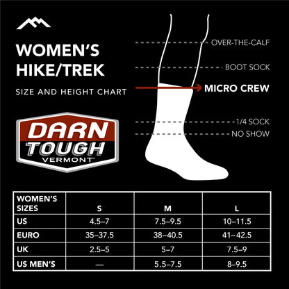 Bear Town Micro Crew Lightweight Socks Womens - Quartz