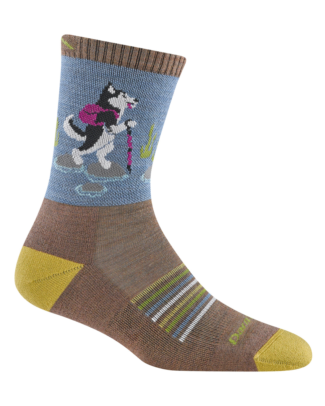 Critter Club Micro Crew Lightweight Socks Womens - Bark
