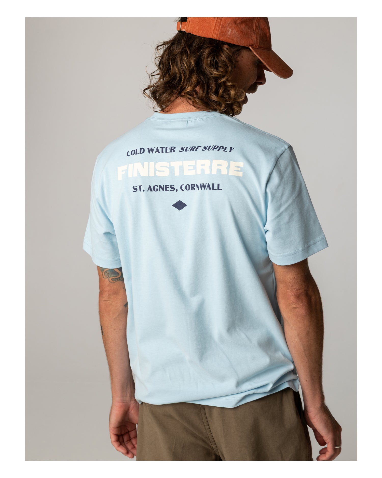 Letterpress SS Tee Mens - Sky