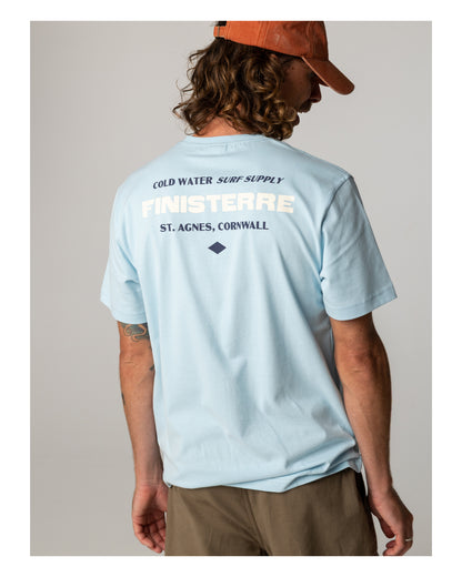 Letterpress SS Tee Mens - Sky