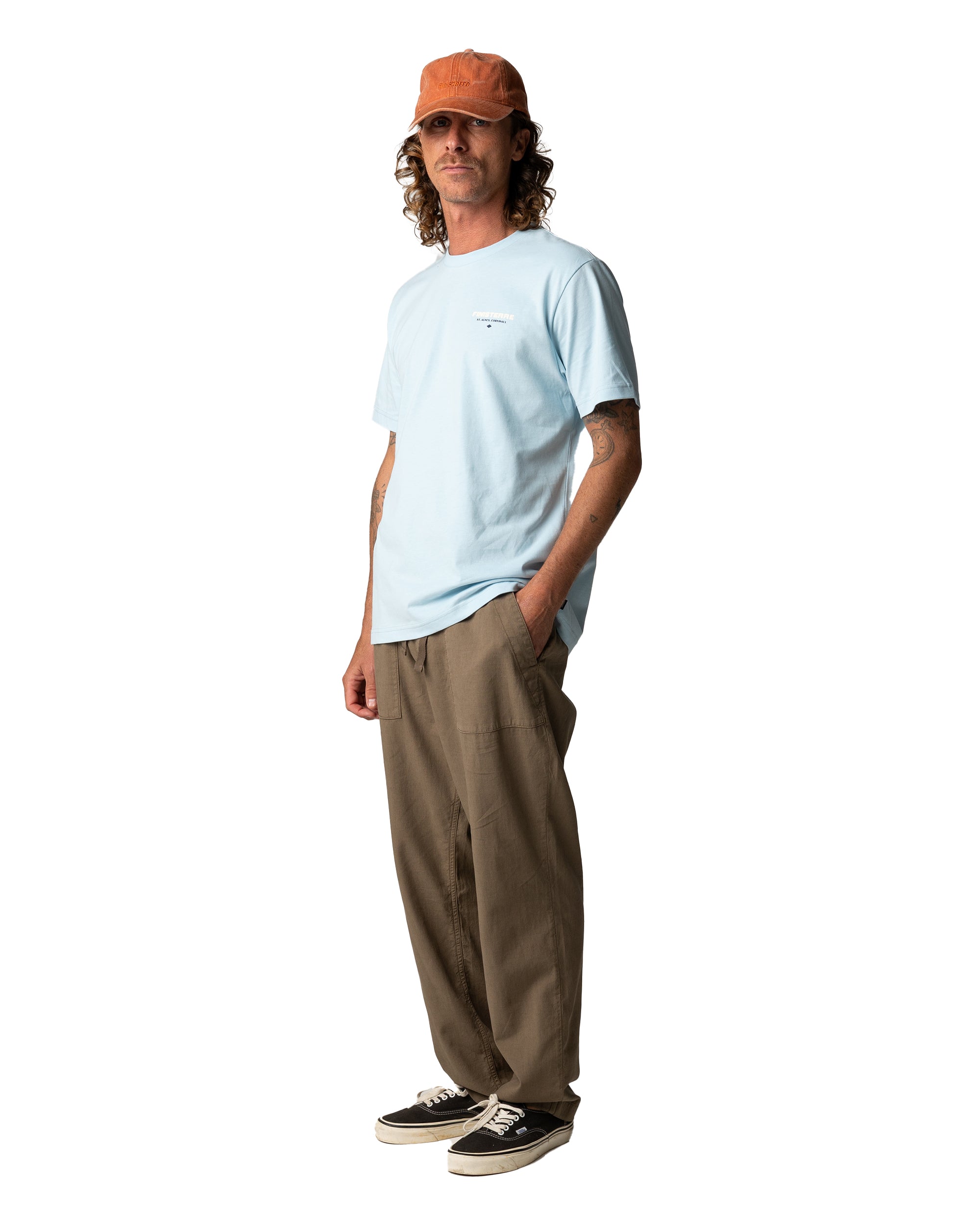Letterpress SS Tee Mens - Sky