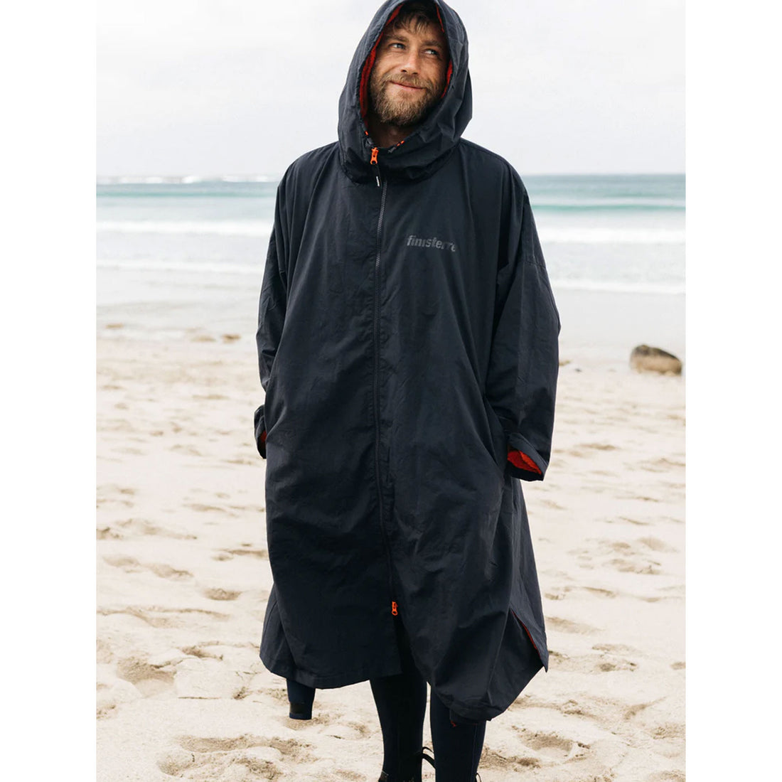 Finisterre - Tego Long Sleeve Robe - Navy/Flame FU7433-NF