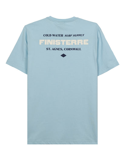 Letterpress SS Tee Mens - Sky