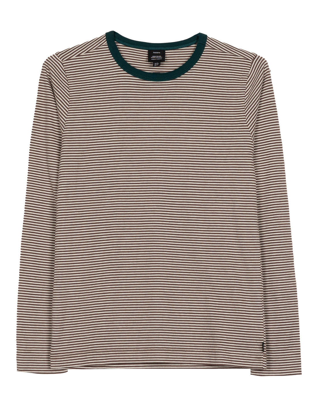 Eldon Stripe LS Tee Womens - Burnt Heather/Ecru/Dark Ocean