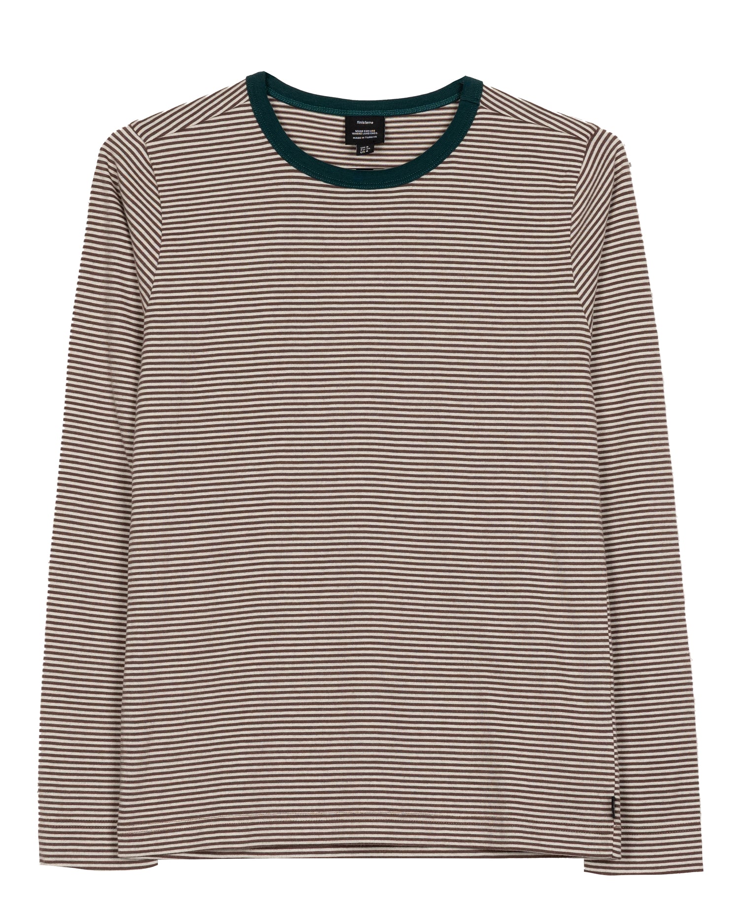 Eldon Stripe LS Tee Womens - Burnt Heather/Ecru/Dark Ocean