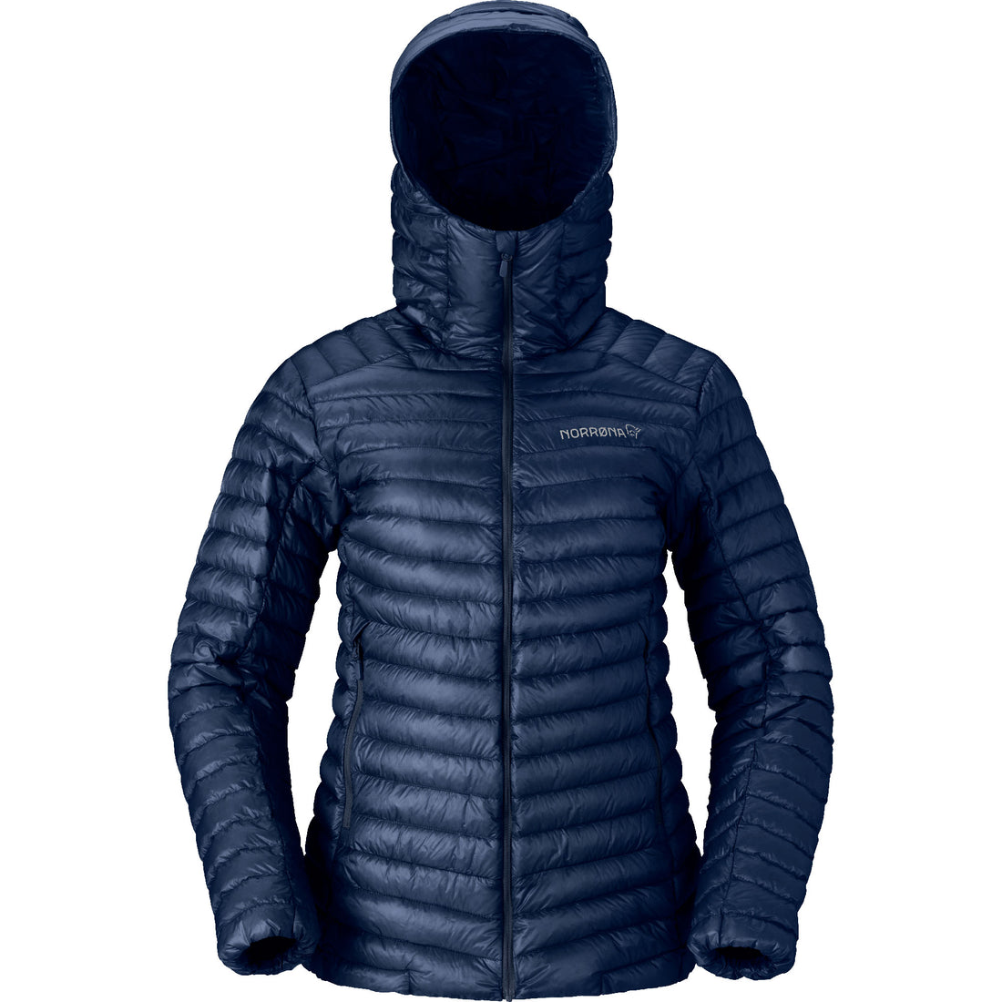 Trollveggen Superlight Down800 Hood Womens - Indigo Night