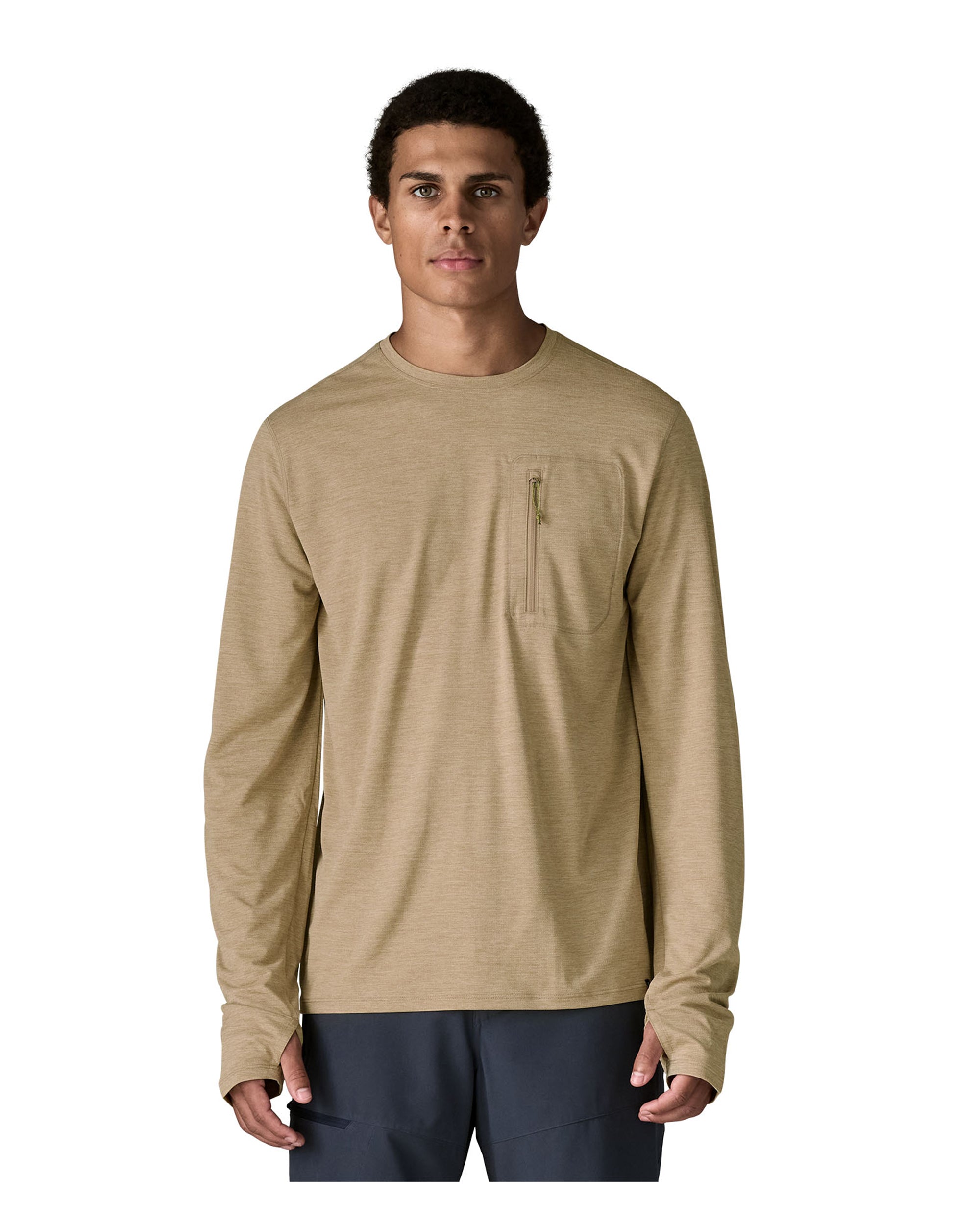Long Sleeve Capilene Cool Sun Shirt Mens - Seabird Grey/Light Seabird Grey X-Dye