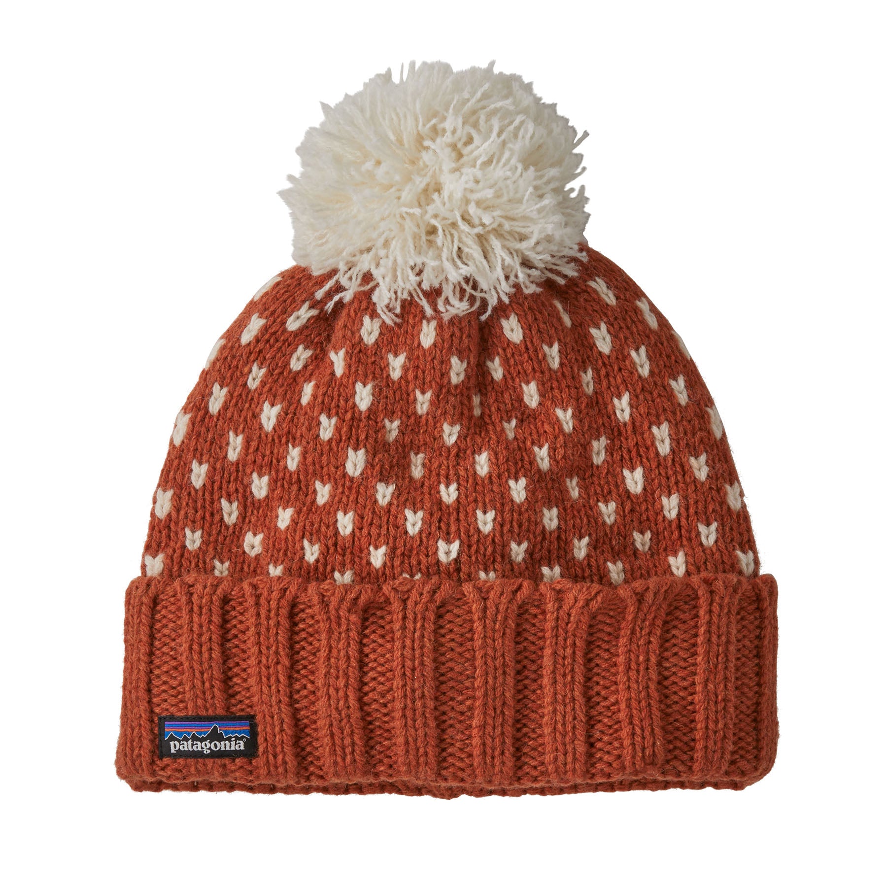 Snowbelle Beanie - Offset Dot: Burnished Red