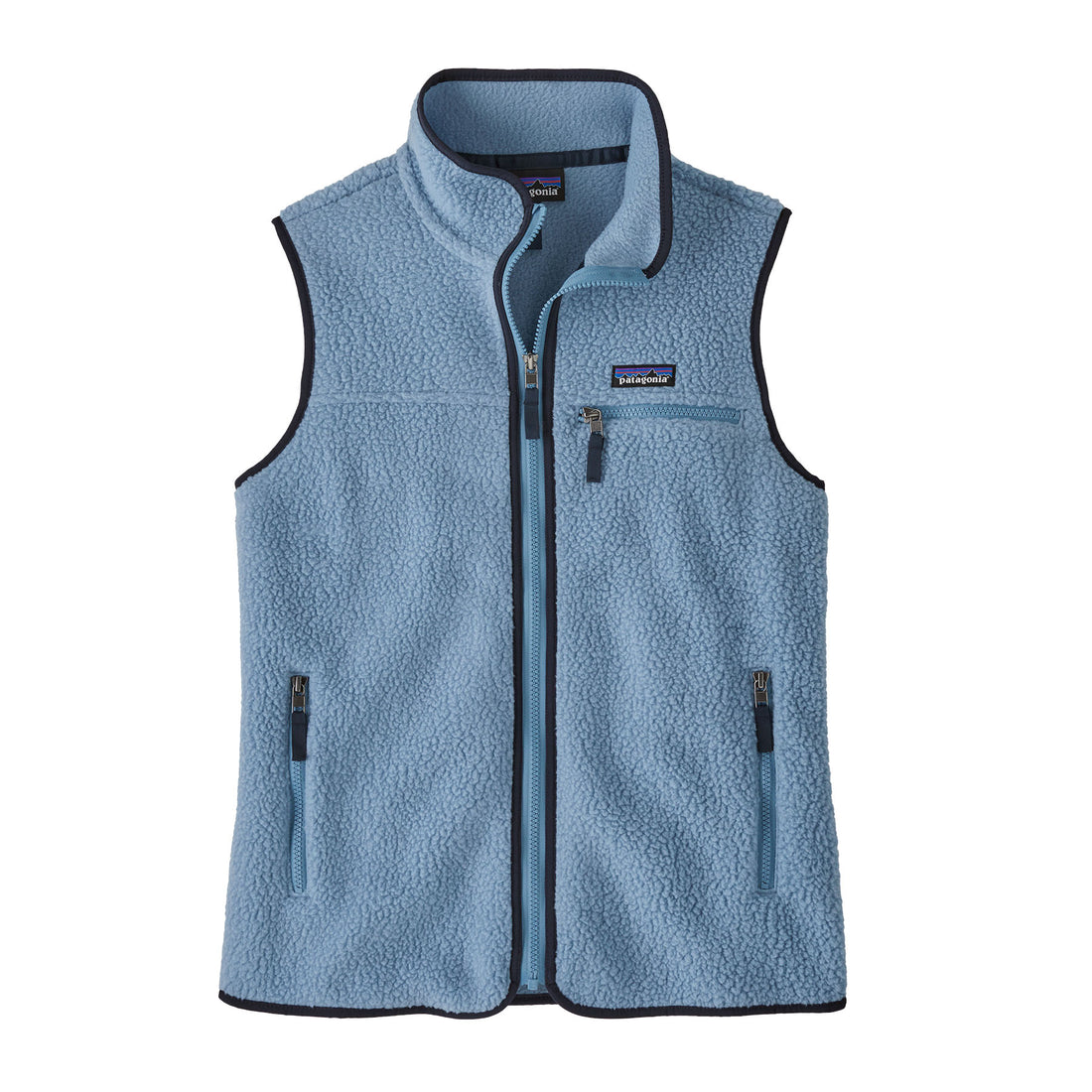 Retro Pile Vest Womens - Barnacle Blue