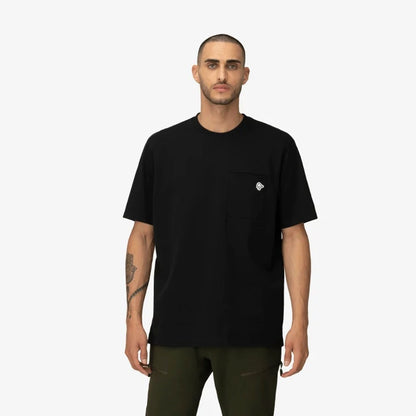 Cotton Pocket T-Shirt Mens - Caviar