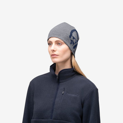 Cotton Logo Beanie - Grey Melange