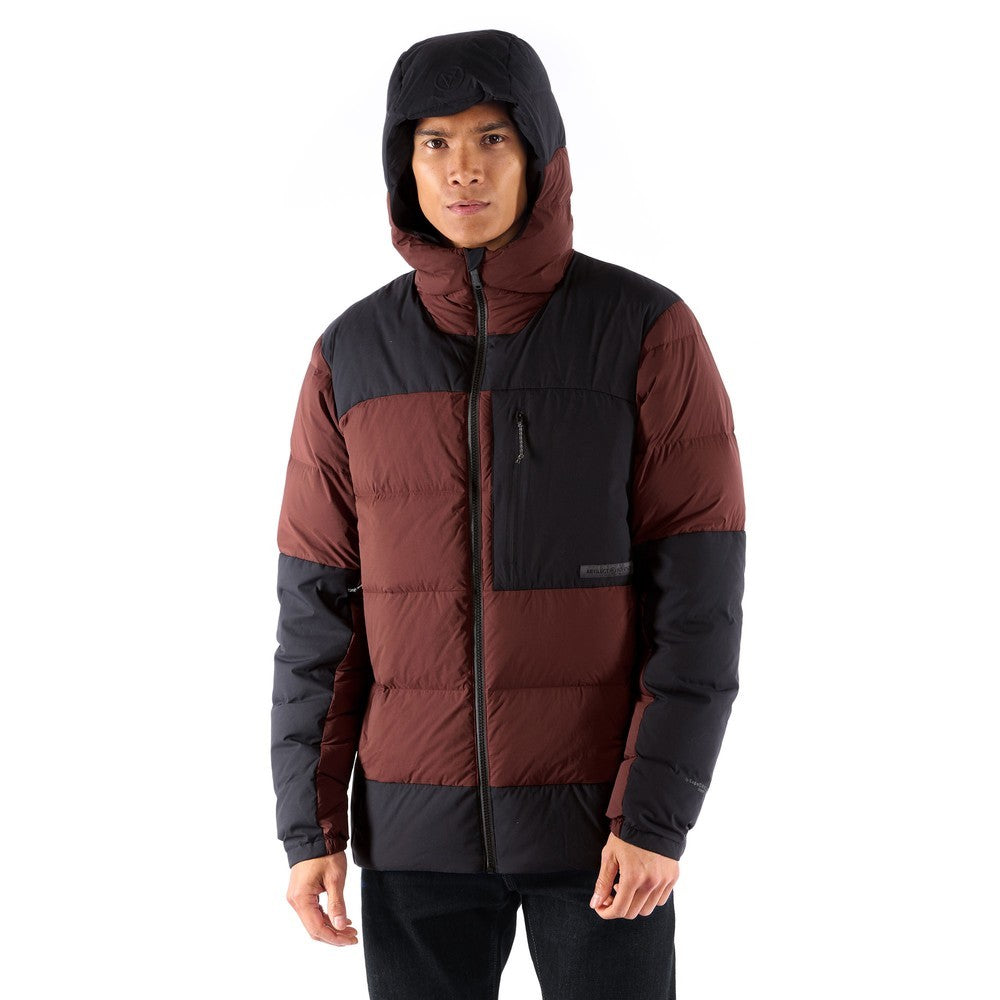 High-AF Down Stretch Parka Mens - Amaranth/Black