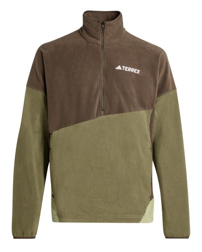 Multi Climawarm Fleece Anorak Mens - Shadow Olive/Olive Strata