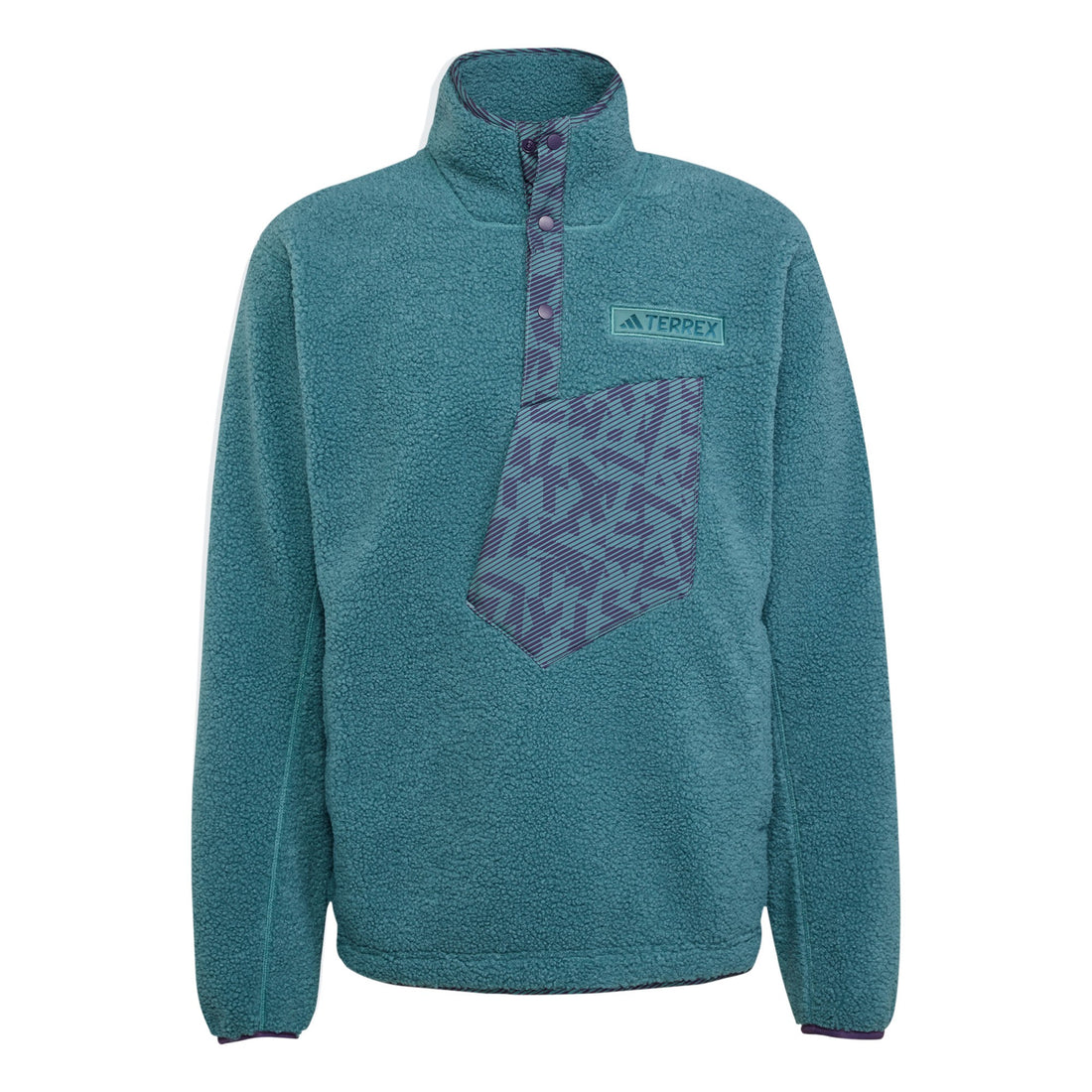 Xploric Pile Snap Fleece Mens - Preloved Teal