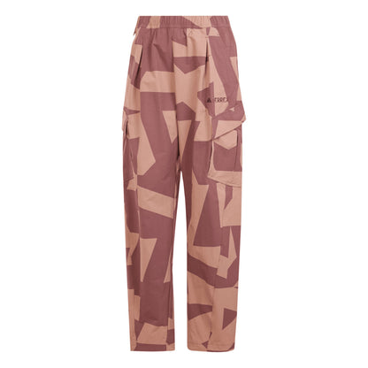 Cargo All Over Print Pant Womens - Quiet Crimson