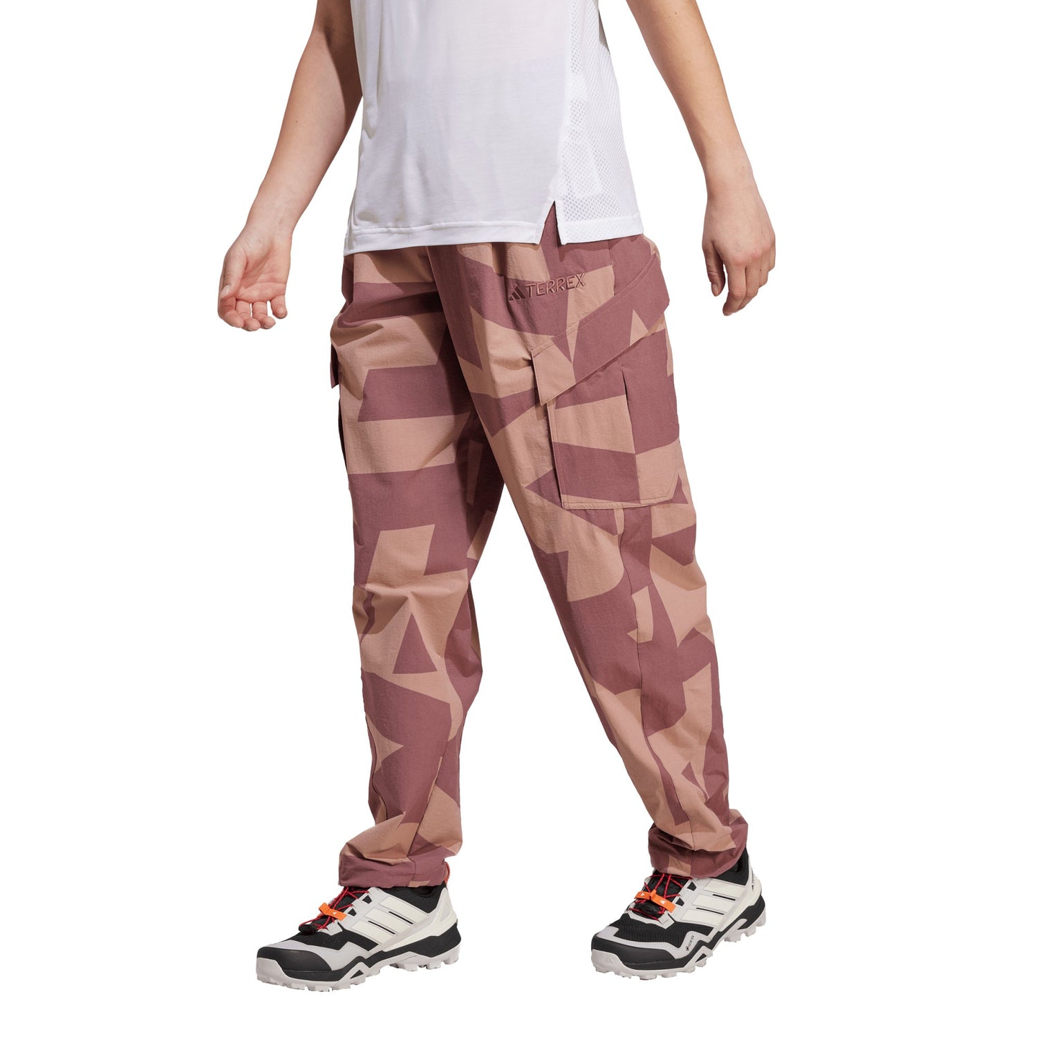 Cargo All Over Print Pant Womens - Quiet Crimson