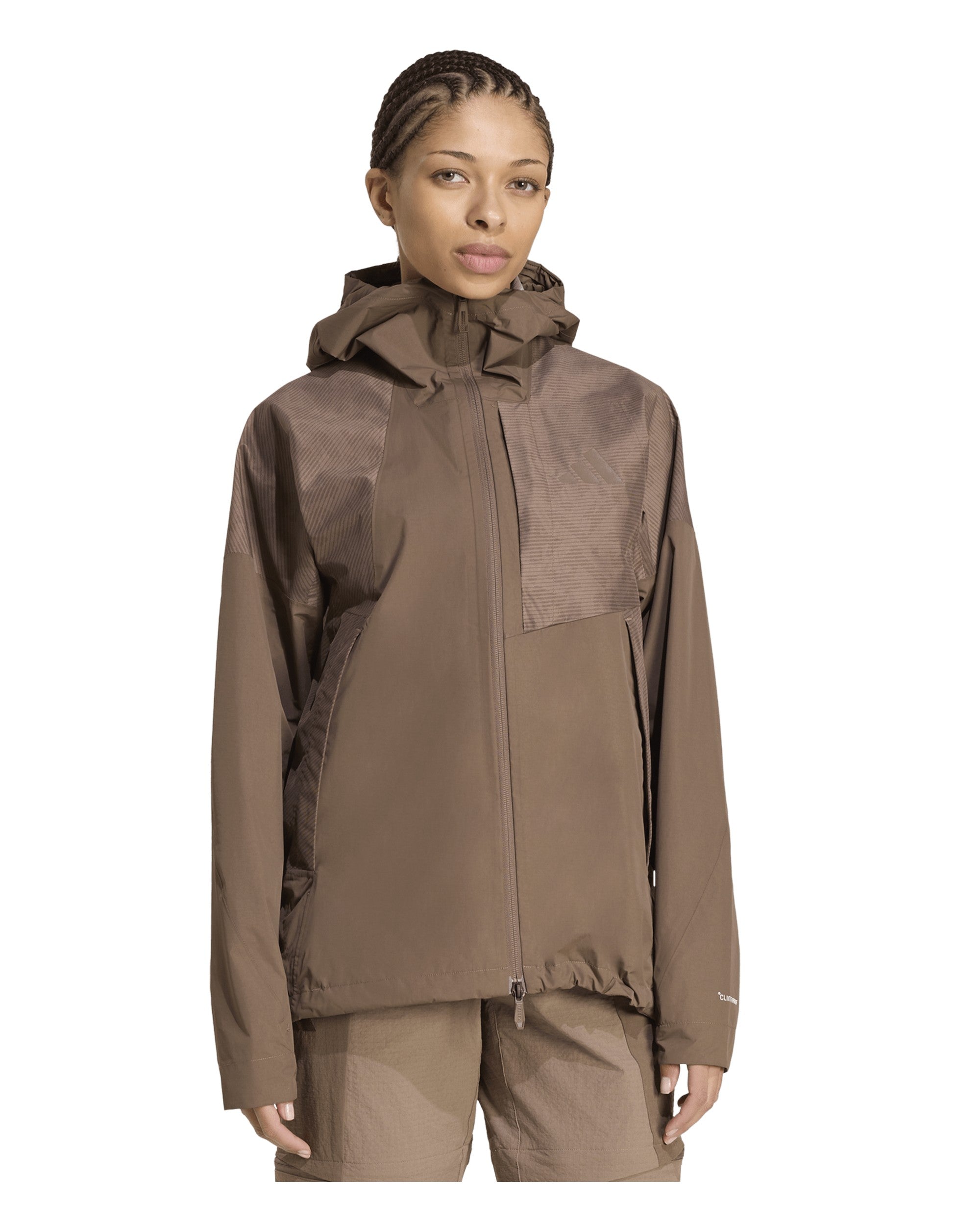 Experior Hybrid Primeknit Climaproof Jacket Womens - Trace Brown