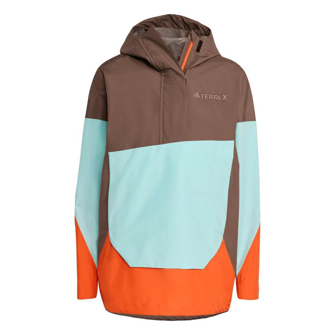 Xploric 2.5L Anorak Womens - Earth Strata/Semi Flash Aqua/Semi Impact Orange