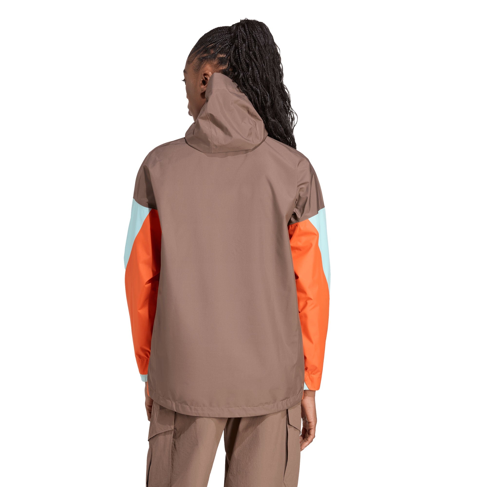 Xploric 2.5L Anorak Womens - Earth Strata/Semi Flash Aqua/Semi Impact Orange