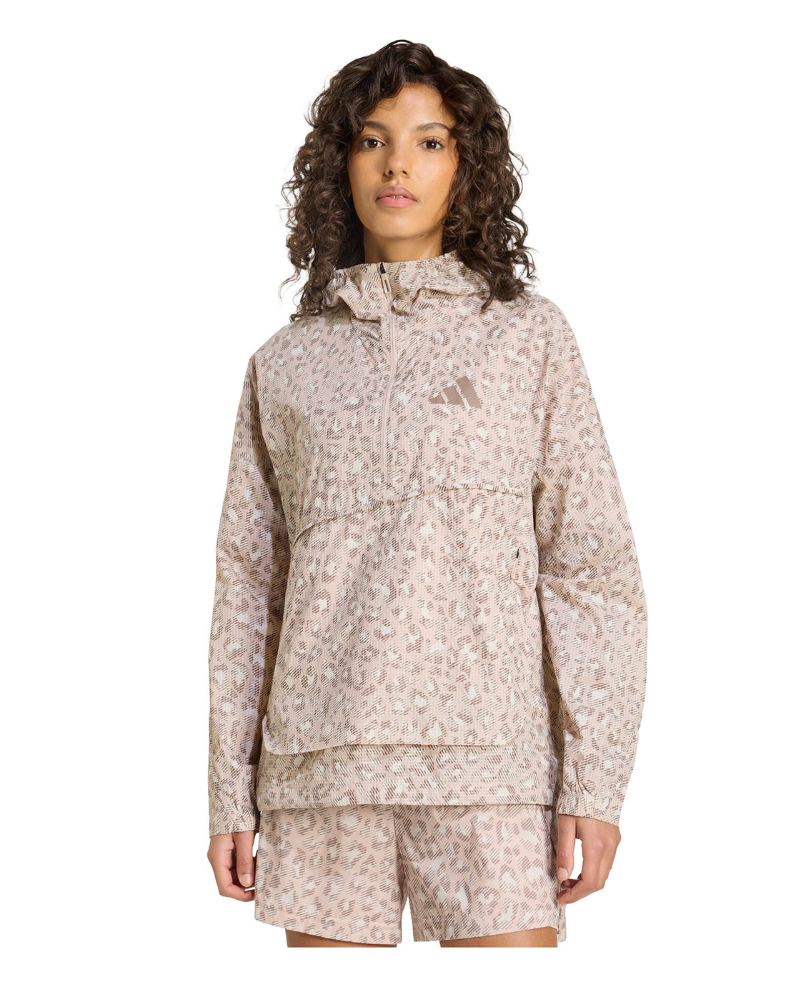 Xploric All Over Print Wind Anorak Womens - Wonder Aluminum/Wonder Taupe/Trace