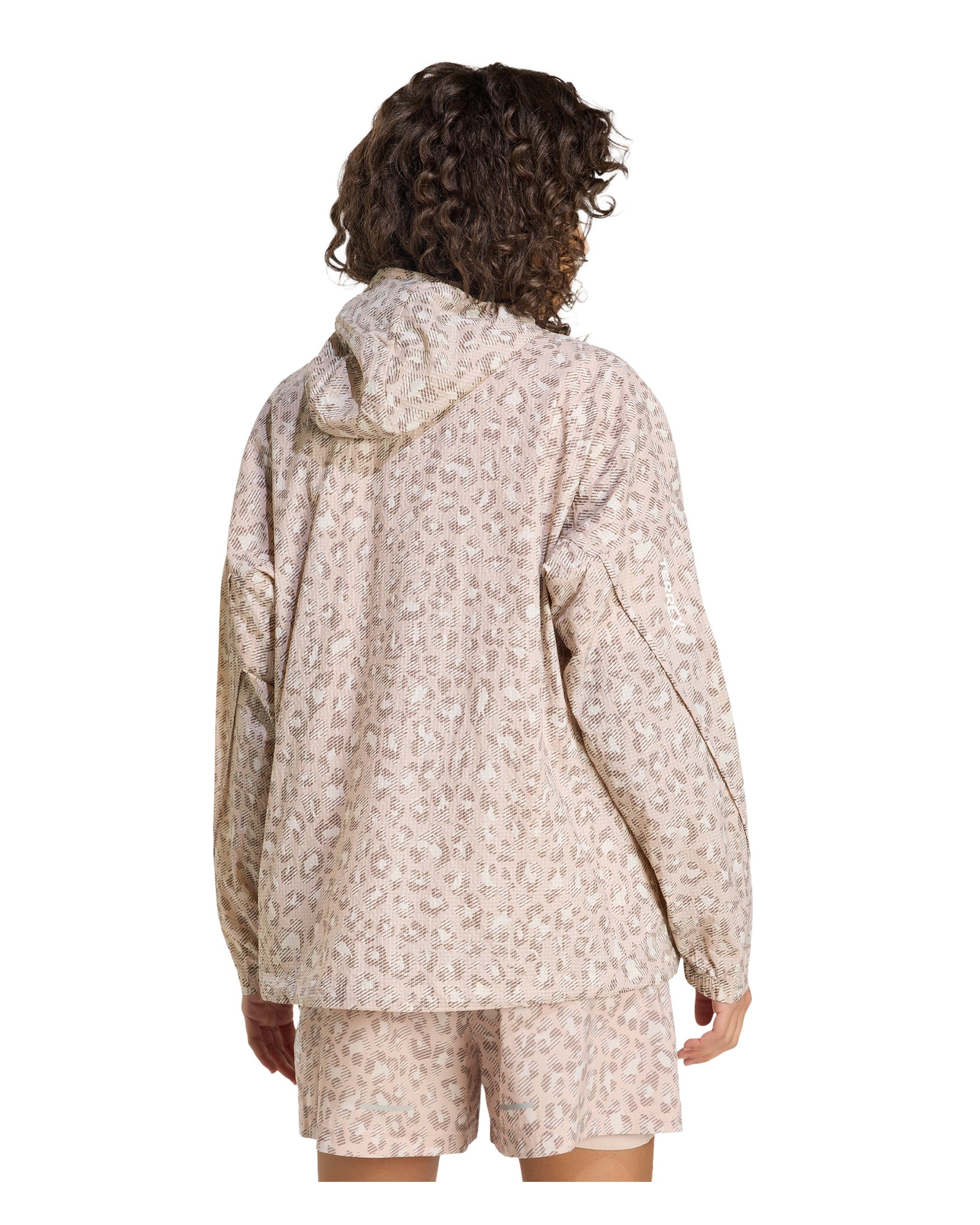 Xploric All Over Print Wind Anorak Womens - Wonder Aluminum/Wonder Taupe/Trace Brown