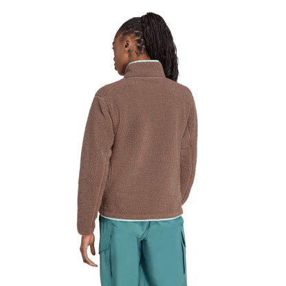 Xploric Pile Snap Fleece Womens - Earth Strata/Semi Flash Aqua