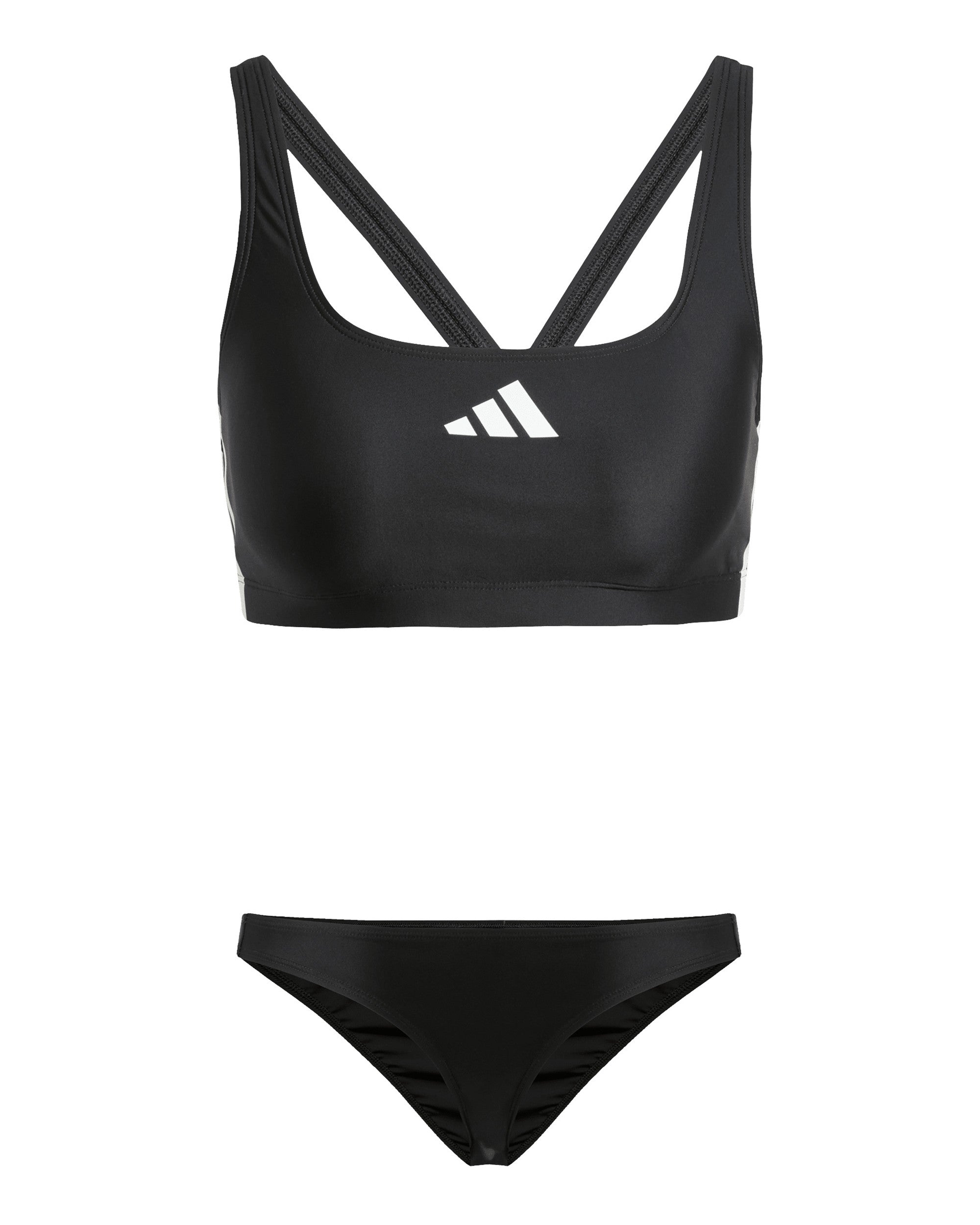 3-stripe V-Back Bikini Set Womens - Black/White