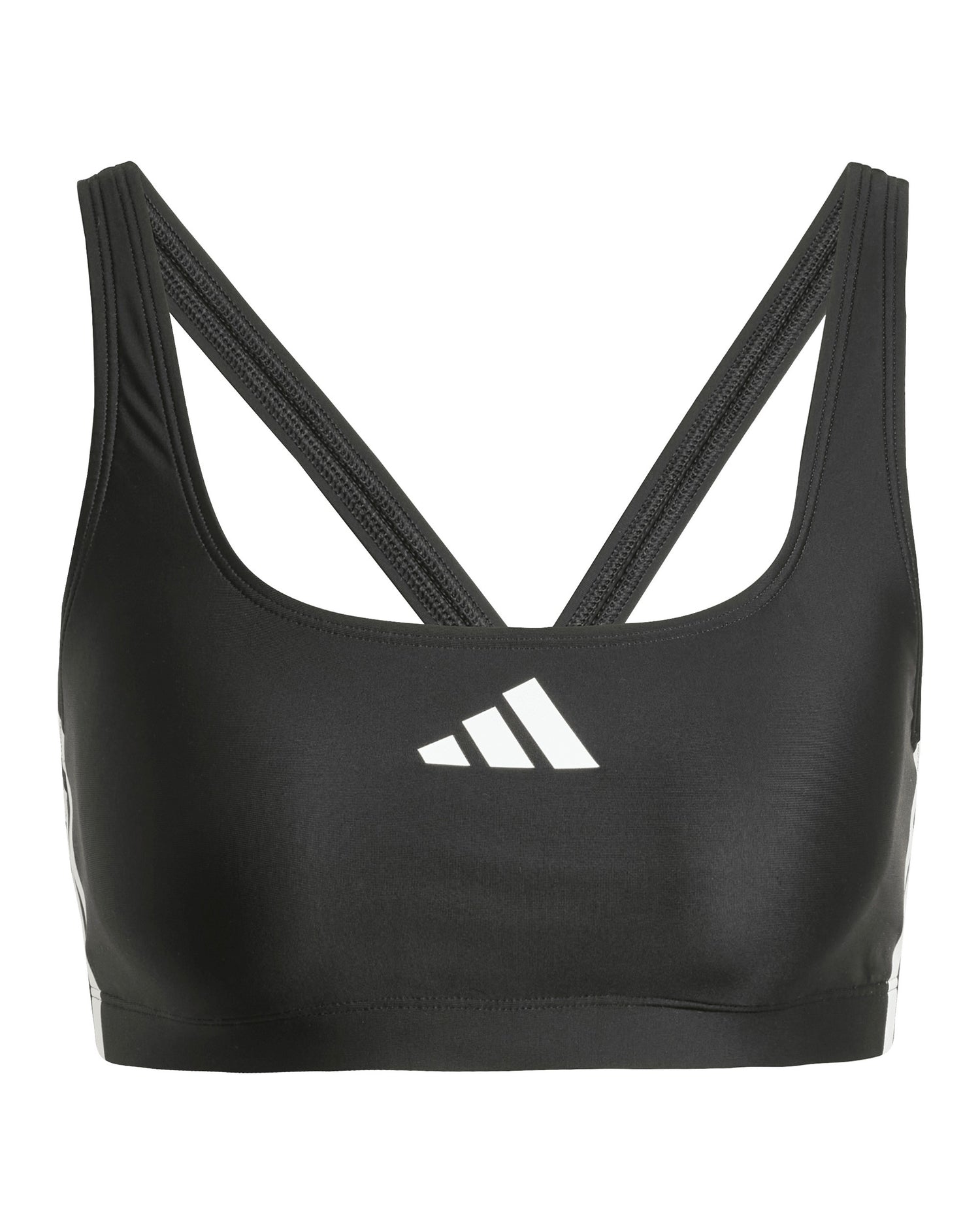 3-stripe V-Back Bikini Set Womens - Black/White