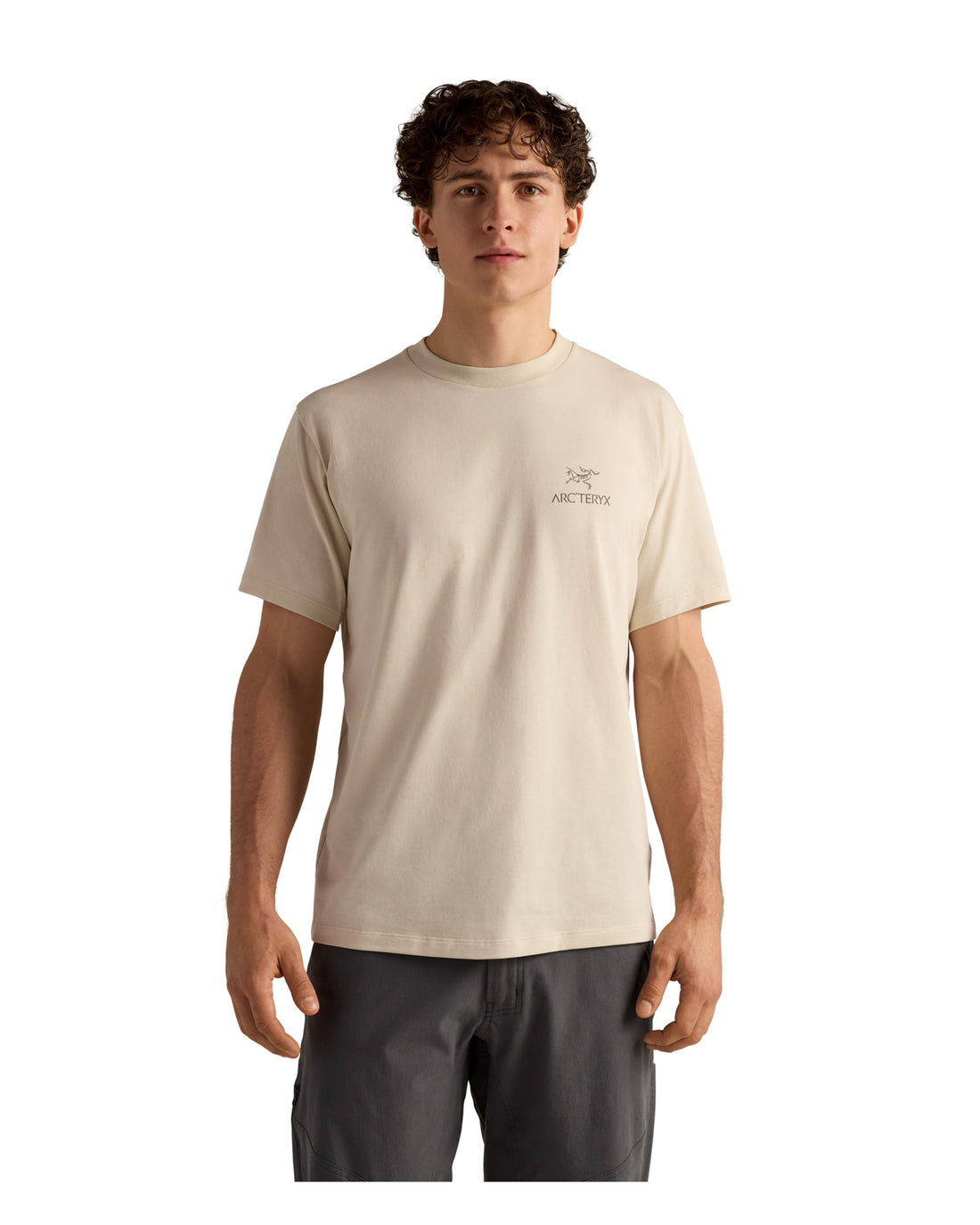 Kragg SL Cotton Bird Word Shirt SS Mens - Sea Salt/Mongoose