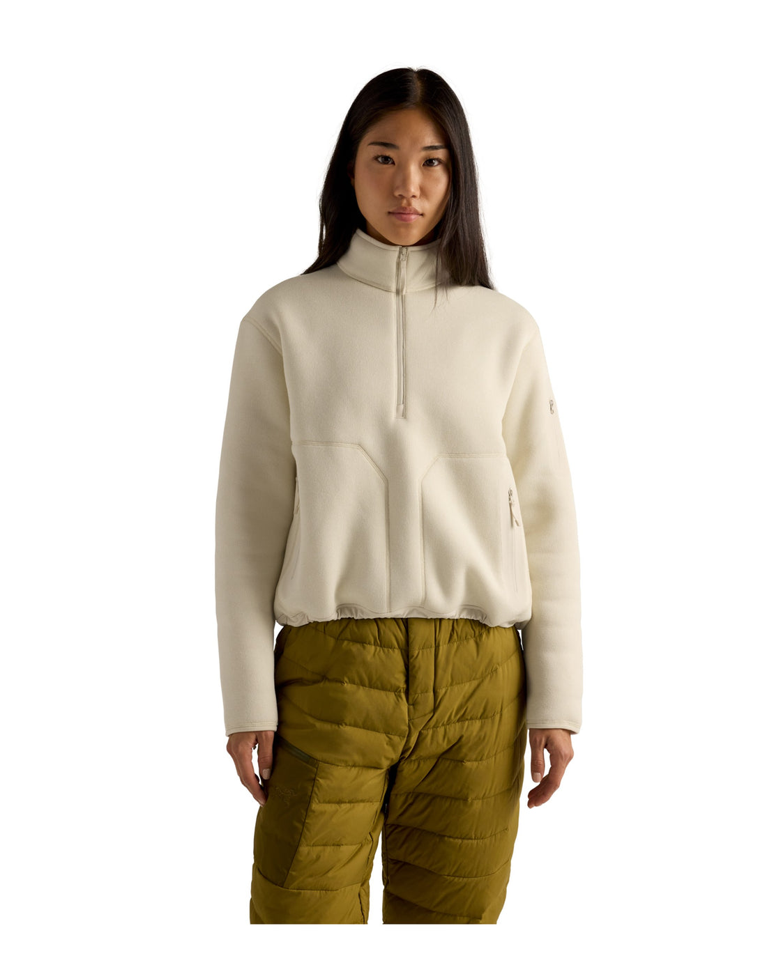 Covert 1/2 Zip Womens - Arctic Silk Heather/Salt