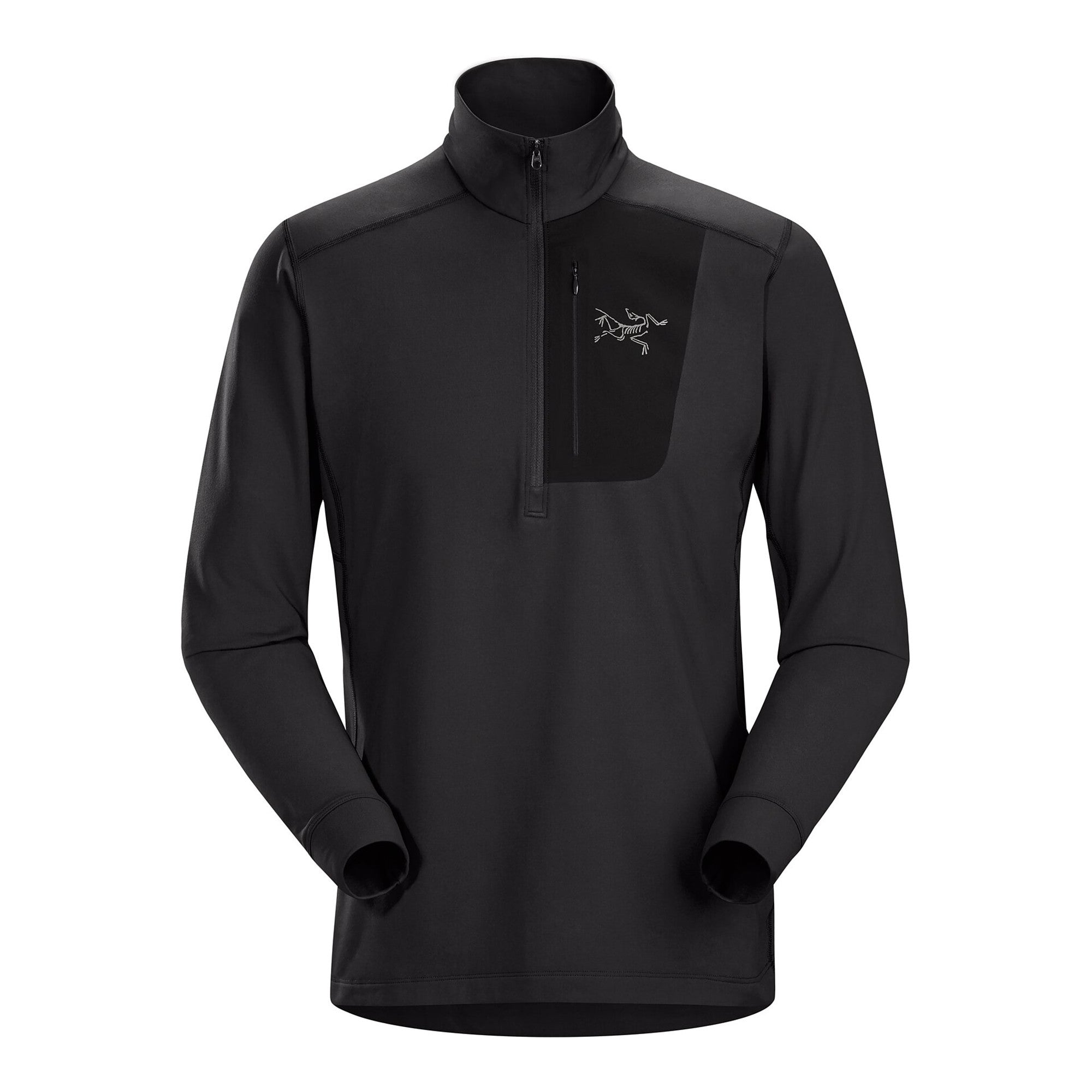 Rho LT Zip Neck Mens - Black