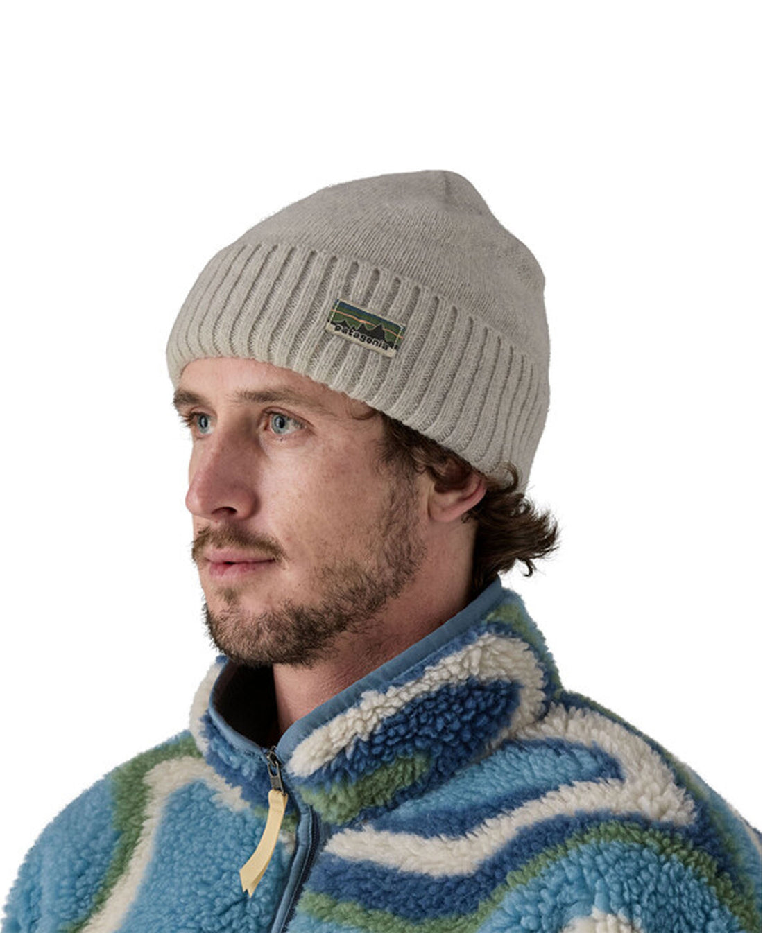 PATAGONIA - Brodeo Beanie - Og Legacy Label: Crisp Grey