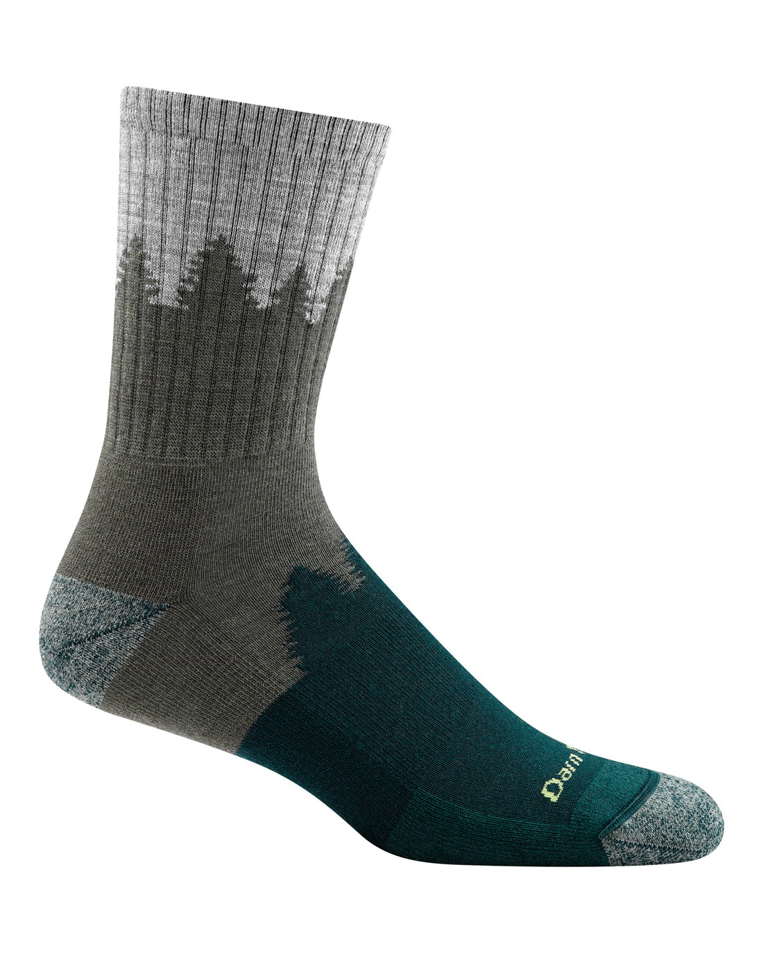 Number 2 Micro Crew Midweight Socks Mens - Green