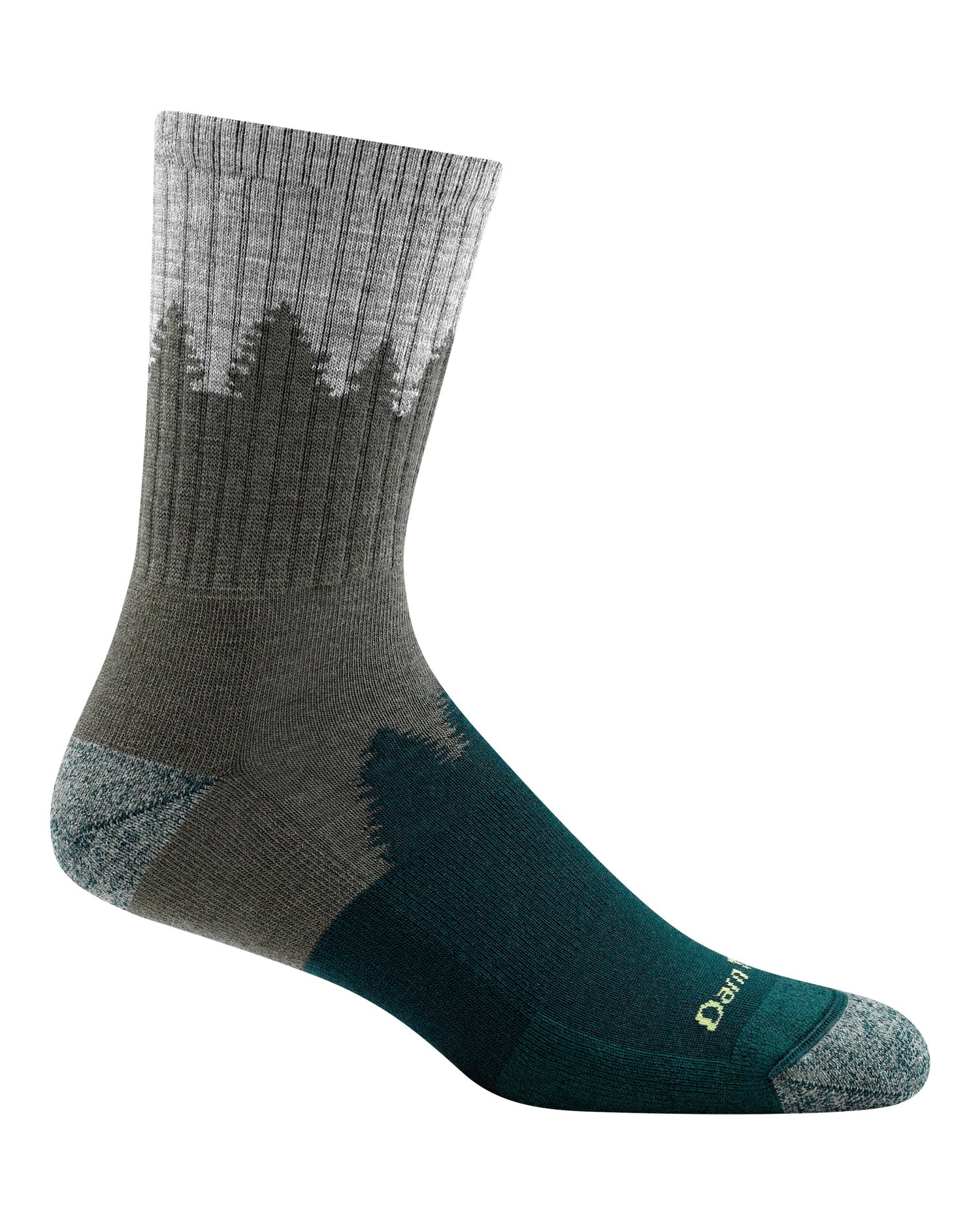 Number 2 Micro Crew Midweight Socks Mens - Green